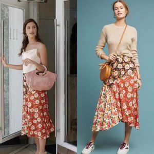 ANTHROPOLOGIE Farm Rio Patchwork Floral Skirt